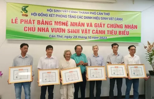 Cần Thơ có 9 Nhà vườn Sinh vật cảnh tiêu biểu cấp quốc gia năm 2023