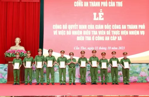 Công an TP Cần Thơ bổ nhiệm 71 điều tra viên cấp xã