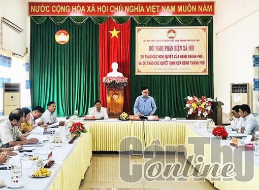 Mặt trận góp ý, phản biện dự thảo nghị quyết của HĐND và quyết định của UBND thành phố