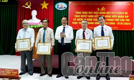 Trao Huy hiệu Đảng và quyết định kết nạp đảng viên