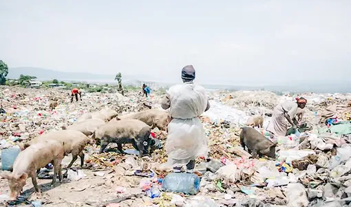 Rác thải nhựa tràn lan khắp châu Phi
