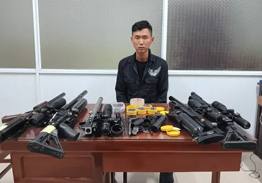Phát hiện nhóm đối tượng mua bán, sử dụng súng hơi
