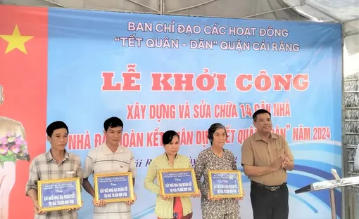 Cái Răng: Xuất quân thực hiện các công trình Tết Quân Dân năm 2024