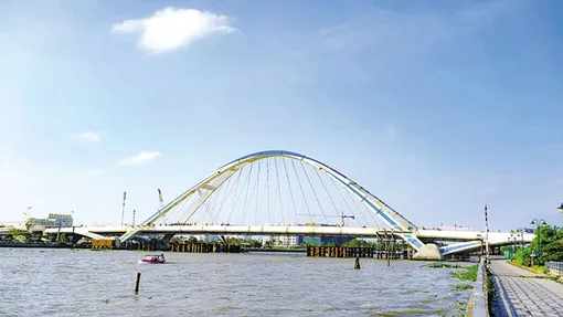 Tiếp tục triển khai thi công xây dựng cầu Trần Hoàng Na