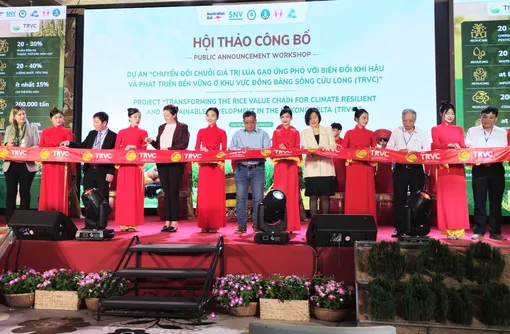 Công bố Dự án chuyển đổi chuỗi giá trị lúa gạo ứng phó với biến đổi khí hậu và phát triển bền vững ở ĐBSCL