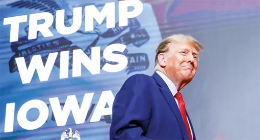 Ông Trump chiến thắng trong cuộc bầu cử sơ bộ tại Iowa