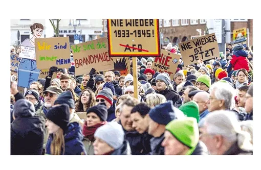 Hàng trăm ngàn người Ðức biểu tình phản đối đảng cực hữu