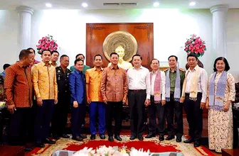 Ðoàn đại biểu tỉnh Kampong Chhnang đến chúc Tết TP Cần Thơ
