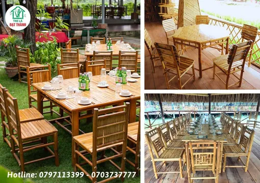 Tre Lá Đạt Thành - Xưởng bán bàn ghế tre quán ăn, nhà hàng giá rẻ