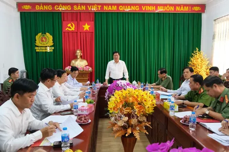 Thành ủy kiểm tra kết quả thực hiện Nghị quyết số 06 tại Công an phường An Hòa