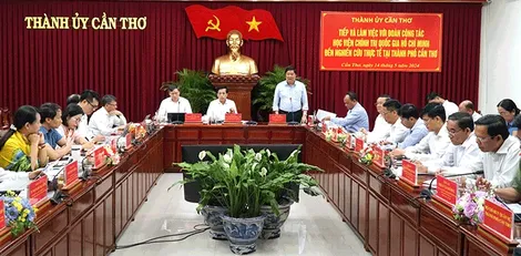 Đoàn công tác của Học viện Chính trị Quốc gia Hồ Chí Minh nghiên cứu thực tế tại TP Cần Thơ