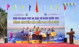 Bóng chuyền bãi biển nữ Cần Thơ giành HCV Giải trẻ Quốc gia
