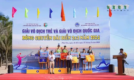 Bóng chuyền bãi biển nữ Cần Thơ giành HCV Giải trẻ Quốc gia
