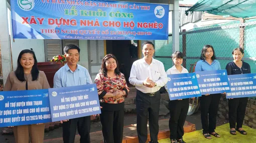 TP Cần Thơ khởi công xây dựng 71 căn nhà tặng hộ nghèo