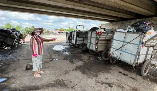Điểm tập kết rác không đảm bảo vệ sinh môi trường