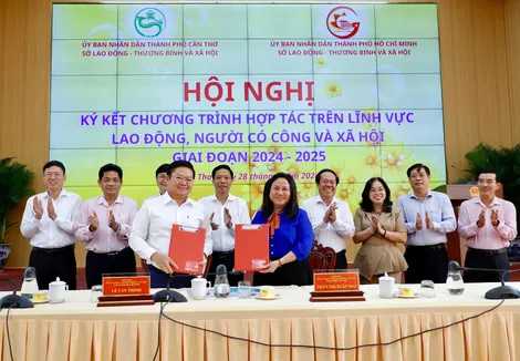 TP Cần Thơ - TP Hồ Chí Minh 
tăng cường hợp tác trên lĩnh vực lao động, người có công và xã hội
