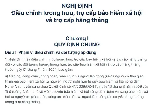 Tăng 15% mức lương hưu và trợ cấp bảo hiểm xã hội từ 1/7/2024