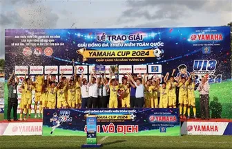 U13 Sông Lam Nghệ An bảo vệ thành công ngôi vô địch Giải bóng đá thiếu niên toàn quốc