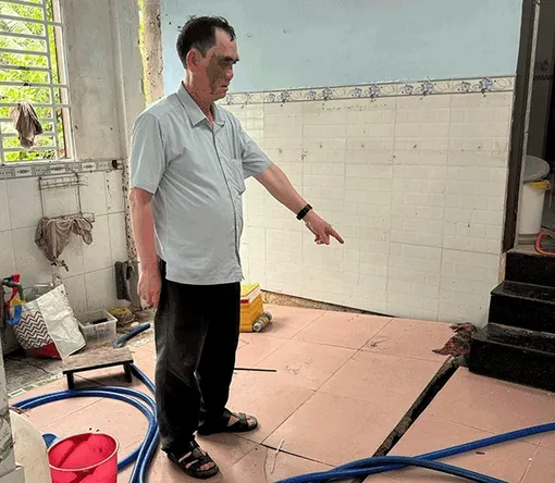 Thi công công trình, gây nứt nhà dân