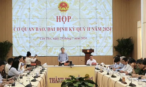 Các nhà báo đặt nhiều câu hỏi, nêu ý kiến về các vấn đề liên quan kinh tế - xã hội, du lịch thành phố