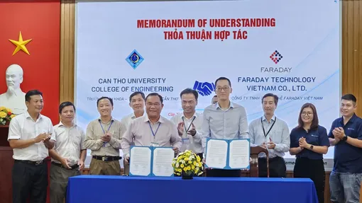 Trường Bách khoa, thuộc Trường Đại học Cần Thơ, ký kết hợp tác với Công ty TNHH Công nghệ FARADAY Việt Nam