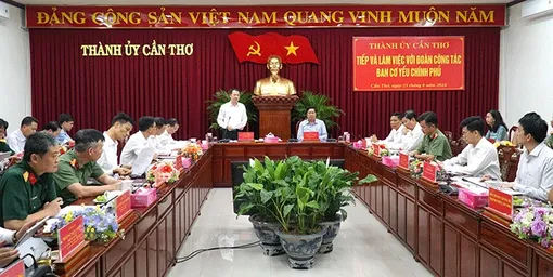 Thường trực Thành ủy làm việc với Ban Cơ yếu Chính phủ