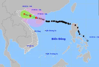 Bão số 3 đổ bộ, miền Bắc mưa rất to kèm gió giật