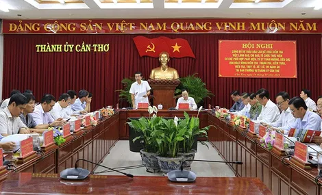 Ðoàn kiểm tra số 2 Ban Chỉ đạo Trung ương về phòng, chống tham nhũng, tiêu cực làm việc với Ban Thường vụ Thành ủy Cần Thơ