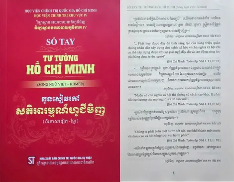 Sổ tay Tư tưởng Hồ Chí Minh thể hiện bằng song ngữ Việt - Khmer