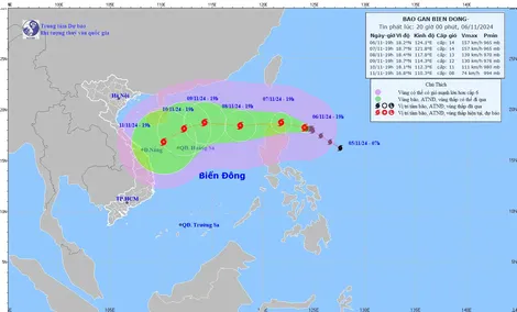 Xuất hiện bão gần Biển Ðông có tên quốc tế là YINXING