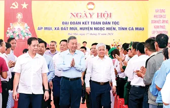 Tổng Bí thư Tô Lâm dự Ngày hội Đại đoàn kết toàn dân tộc tại Cà Mau