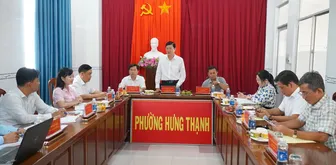 Kiểm tra công tác chuẩn bị Đại hội Đảng bộ phường Hưng Thạnh