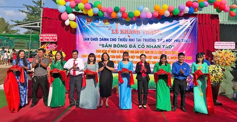 Nhiều công trình phục vụ nhu cầu học tập, vui chơi của thiếu nhi