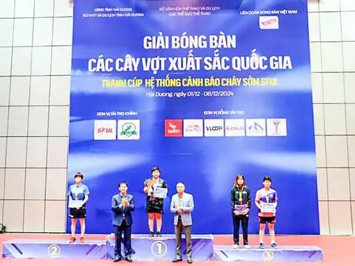 Mai Hoàng Mỹ Trang và Nguyễn Anh Tú giành HCV Giải Bóng bàn các cây vợt xuất sắc quốc gia