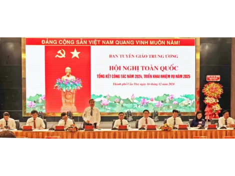 Hội nghị toàn quốc tổng kết công tác Tuyên giáo năm 2024, triển khai nhiệm vụ năm 2025