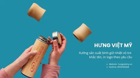 Sản xuất, gia công bình giữ nhiệt vỏ tre khắc tên giá sỉ tại TP Hồ Chí Minh