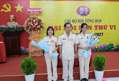 Đại hội Chi bộ Đội tổng hợp Phòng Hậu Cần Công an TP Cần Thơ