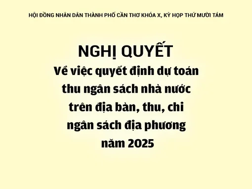 NGHỊ QUYẾT<br>Về việc quyết định dự toán thu ngân sách nhà nước trên địa bàn, thu, chi ngân sách địa phương năm 2025