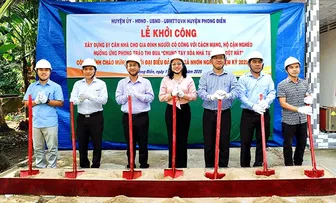 Khởi công xây dựng 61 căn nhà tặng gia đình chính sách và hộ cận nghèo