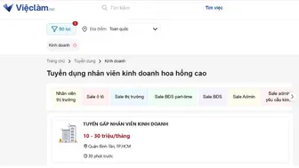 Nhân viên kinh doanh: Nghề hot với thu nhập không giới hạn | Vieclam.net