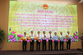 Triển khai các nghị quyết của HĐND thành phố về sắp xếp tổ chức bộ máy và công bố các quyết định về công tác cán bộ