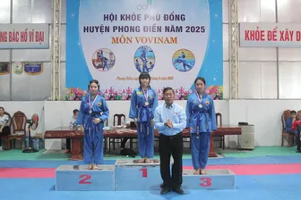 Hơn 400 võ sinh thi đấu môn Vovinam Hội khỏe Phù Đổng huyện Phong Điền