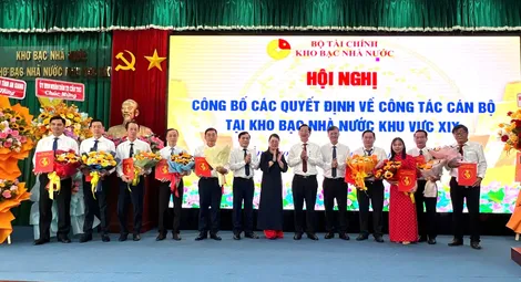 Kho bạc Nhà nước khu vực XIX công bố các quyết định bổ nhiệm cán bộ