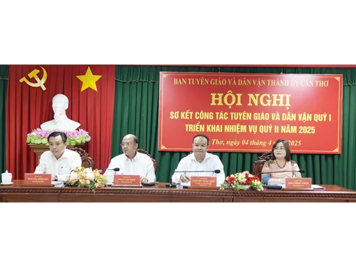 Sơ kết công tác tuyên giáo và dân vận quý I năm 2025