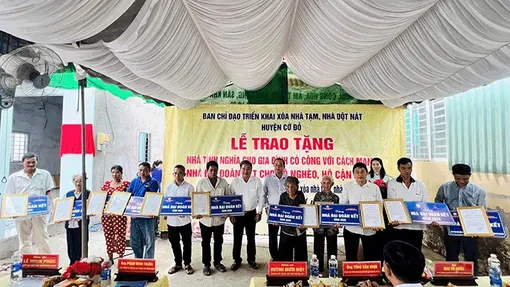 Tặng 53 căn nhà cho hộ gia đình có công với cách mạng, hộ nghèo, cận nghèo