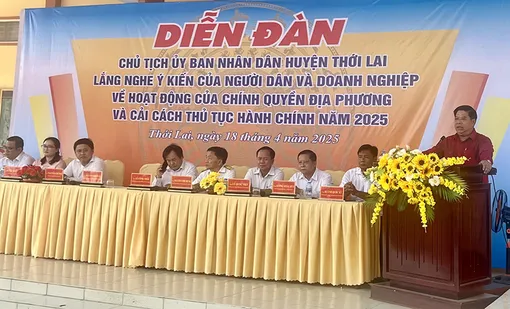 Huyện Thới Lai tổ chức diễn đàn lắng nghe ý kiến của người dân, doanh nghiệp