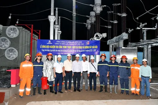 Đóng điện công trình trạm biến áp 110kV Cái Răng và đường dây đấu nối