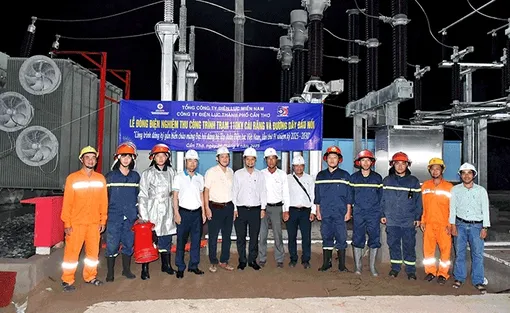 Ðóng điện công trình trạm biến áp 110kV Cái Răng và đường dây đấu nối