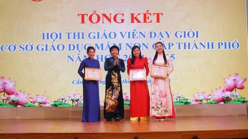 Trao giải Hội thi giáo viên dạy giỏi cơ sở giáo dục mầm non cấp thành phố