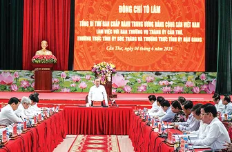 Tổng Bí thư Tô Lâm làm việc với Ban Thường vụ Thành ủy Cần Thơ, Thường trực Tỉnh ủy Hậu Giang và Thường trực Tỉnh ủy Sóc Trăng
